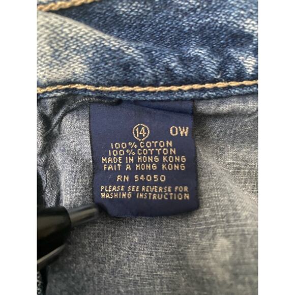 Vintage 90s Acid Wash High Rise Slim Fit Straight Mom Jeans Retro 80s Womens 14 - Picture 2 of 6